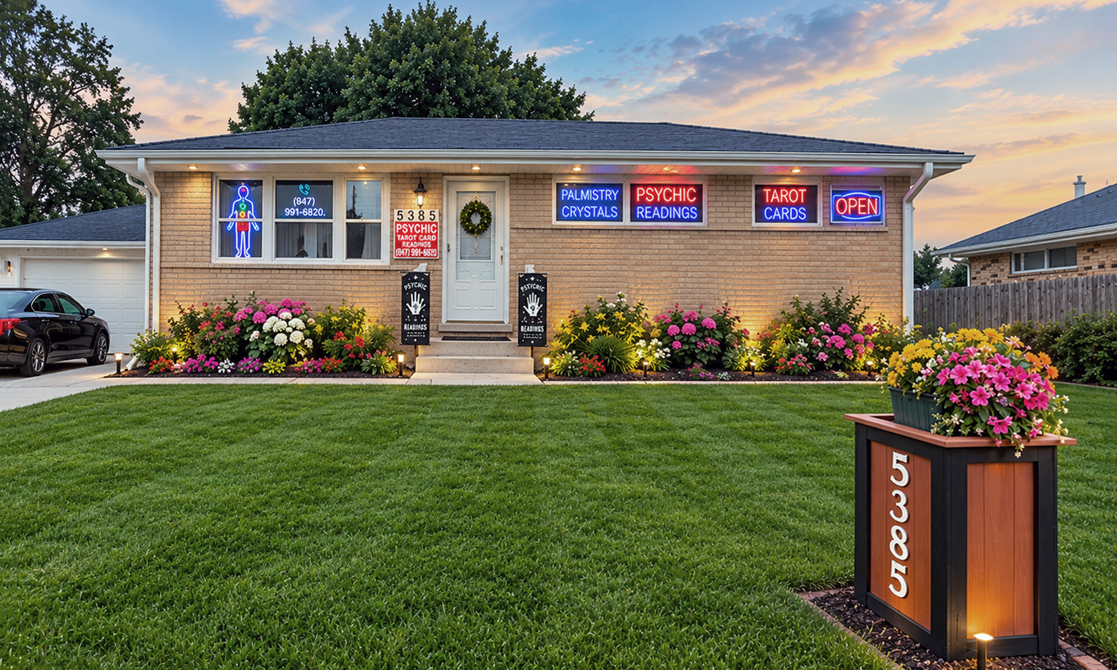 The Psychic Ames location at 5385 Grand Avenue in Gurnee, Illinois