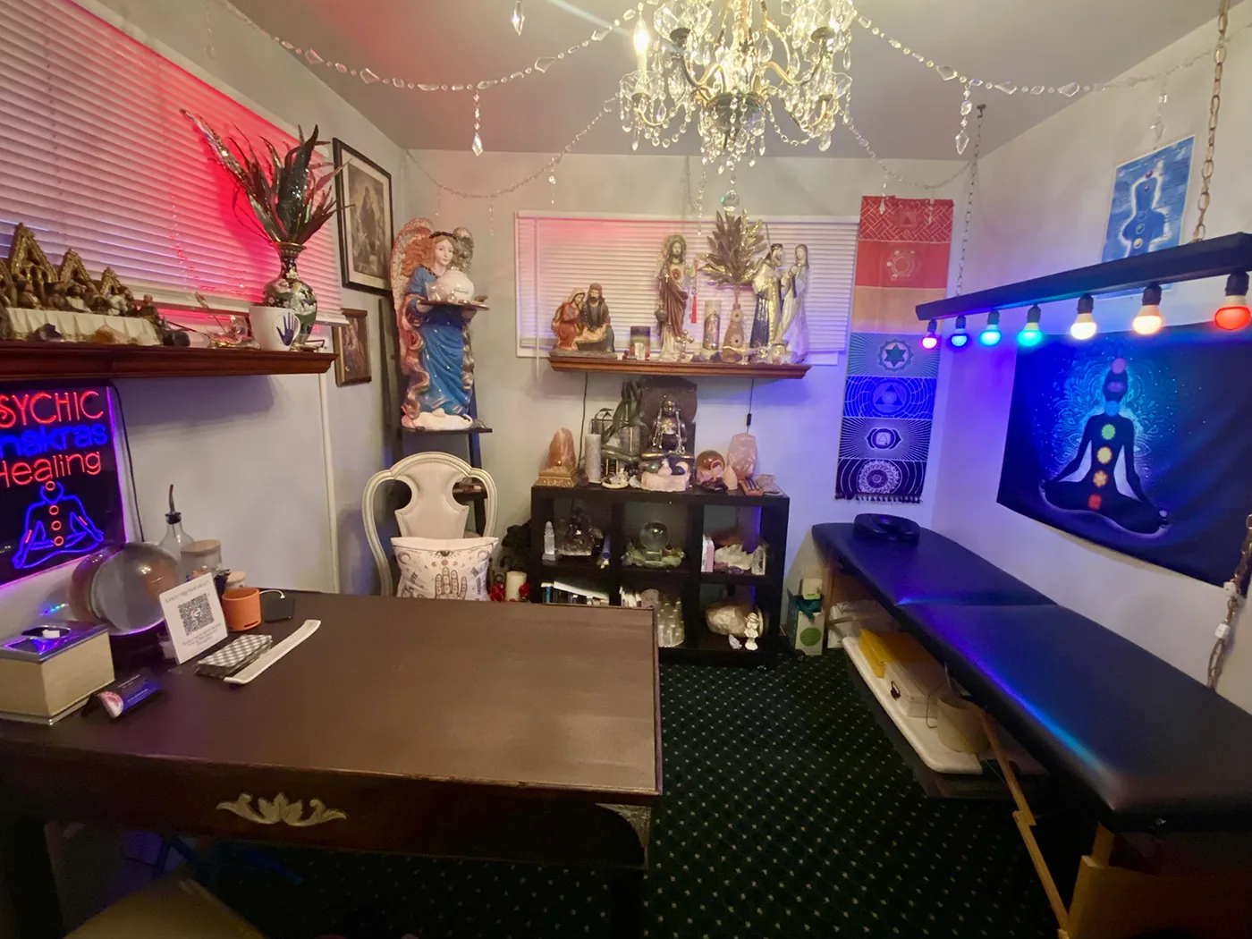 The private reading and healing room at Psychic Ames
